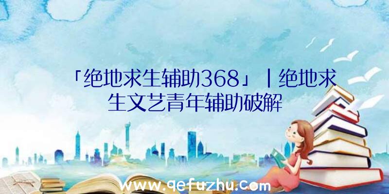 「绝地求生辅助368」|绝地求生文艺青年辅助破解